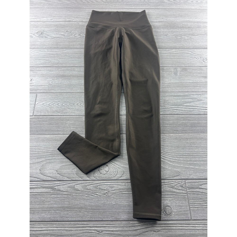 Alo Yoga High Waist Airlift Leggings XS Dark Olive Brown W5512R 1743